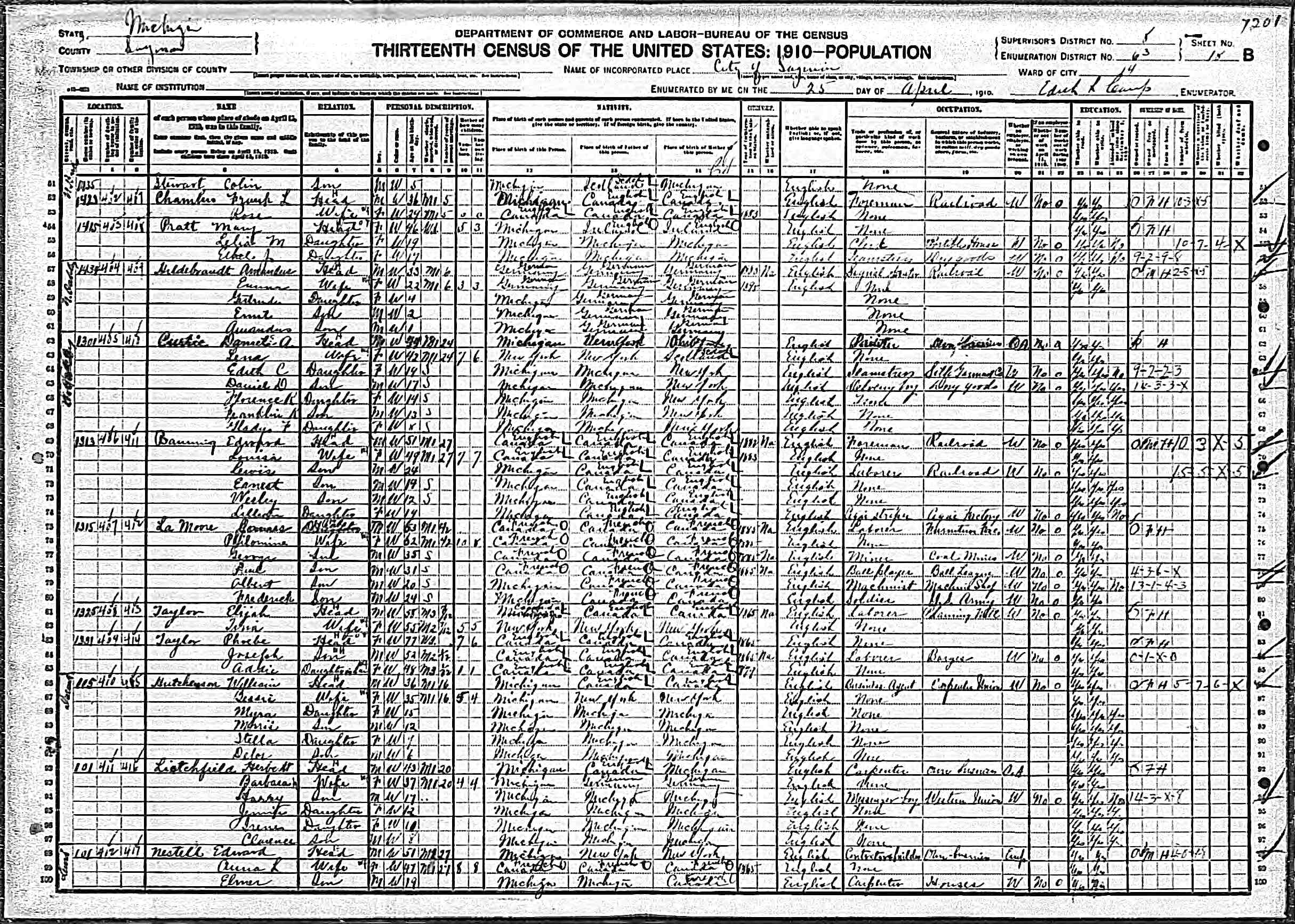 1910 United States Federal Census (1910. T624, 1,178 rolls.)