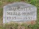 Headstone | Merle Hunt-Nestle